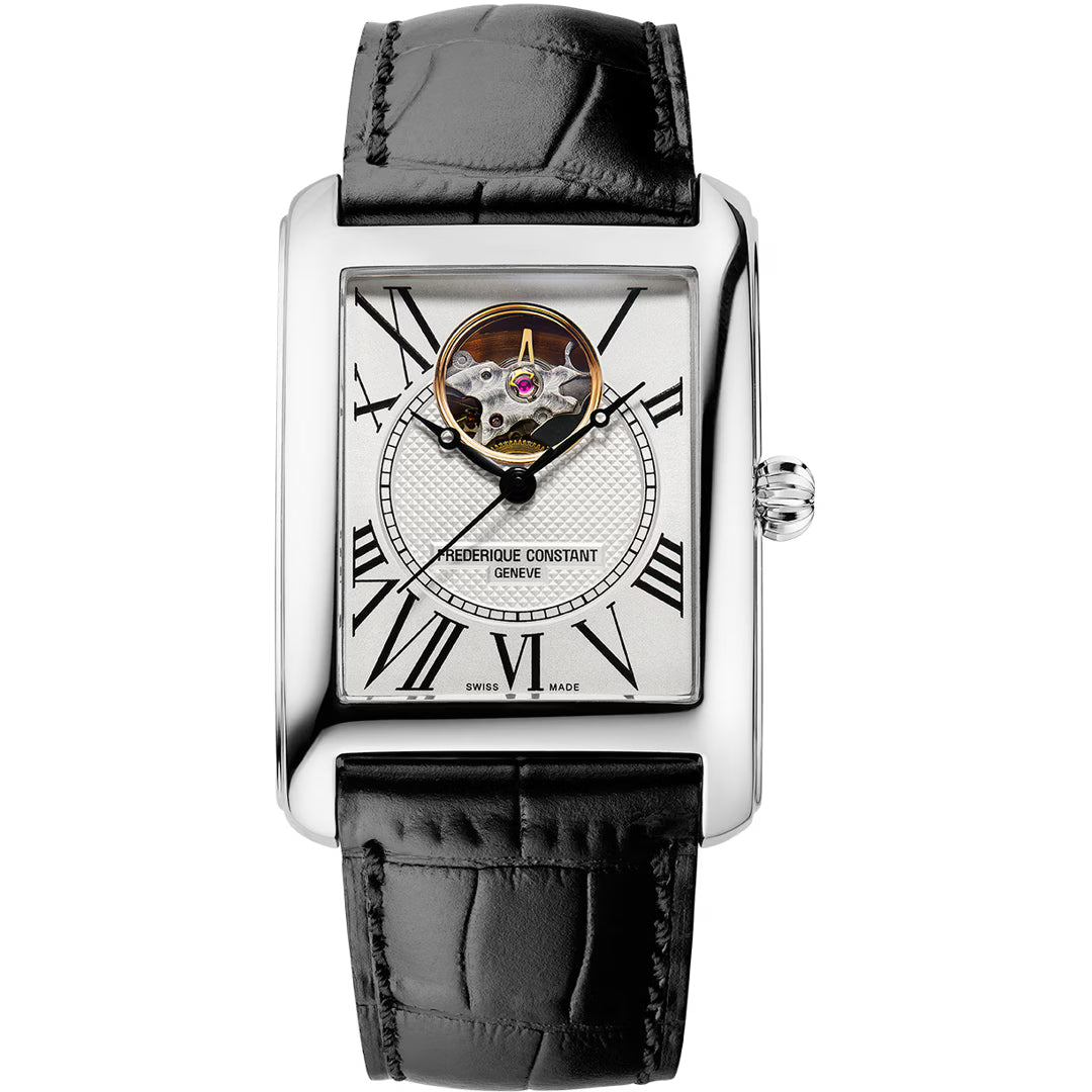 Frederique Constant FC-310MC4S36 – Automatico Swiss Made, quadrante silver, cassa rettangolare 30.4×33.3 mm