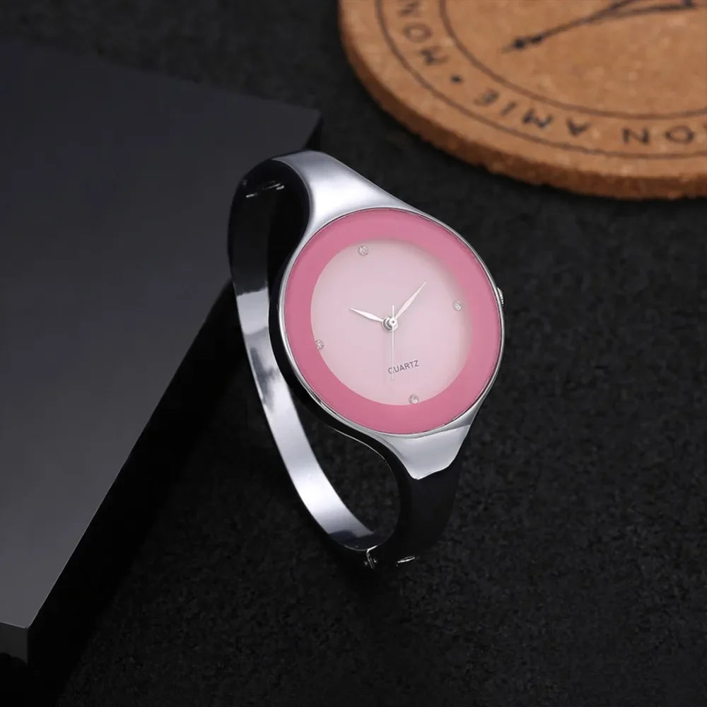 Orologio da donna con cinturino in cristallo di lusso Orologi da donna semplici alla moda Orologio da donna in acciaio inossidabile Orologio reloj mujer