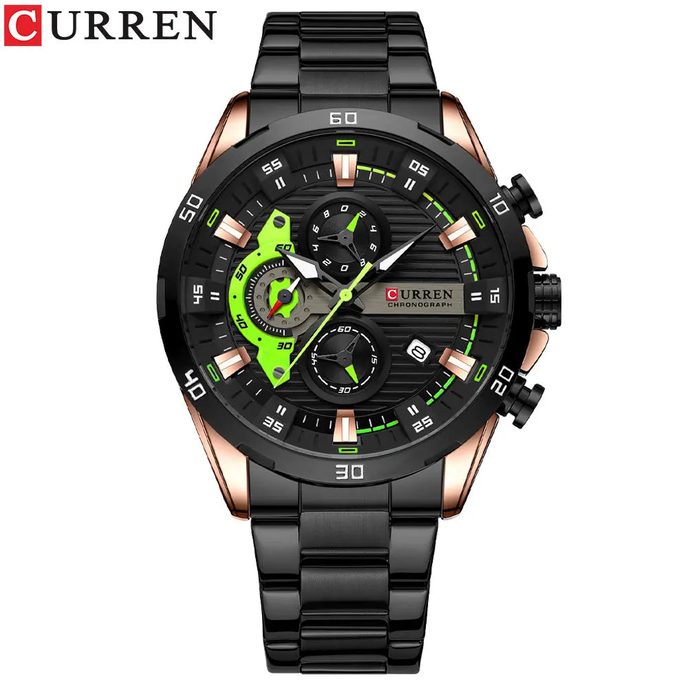 CURREN orologio da uomo orologi da uomo al quarzo sportivi di lusso delle migliori marche orologio da polso cronografo impermeabile in acciaio pieno da uomo Relogio Masculino