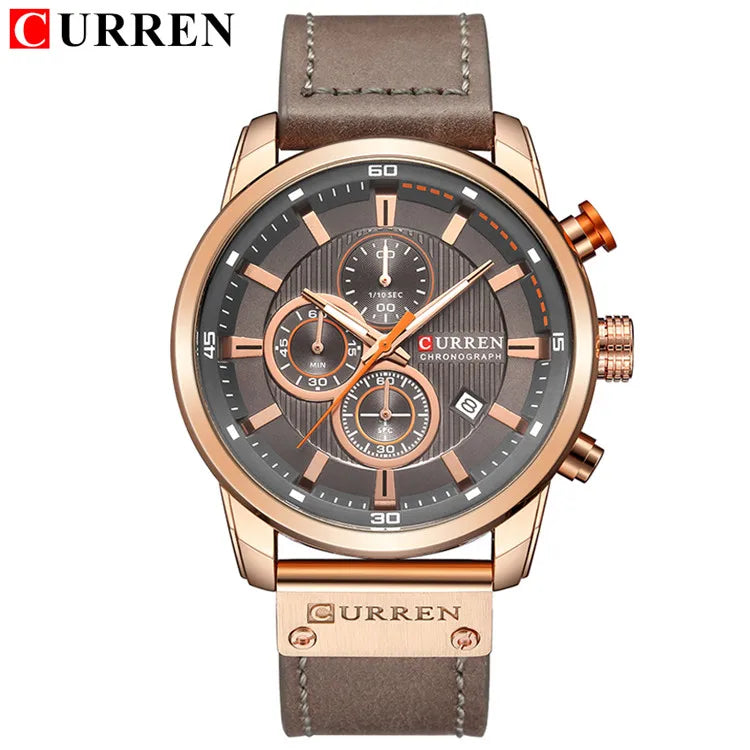 CURREN orologio da uomo in pelle orologi sportivi da uomo esercito militare orologio da polso al quarzo cronografo orologio maschile Relogio Masculino
