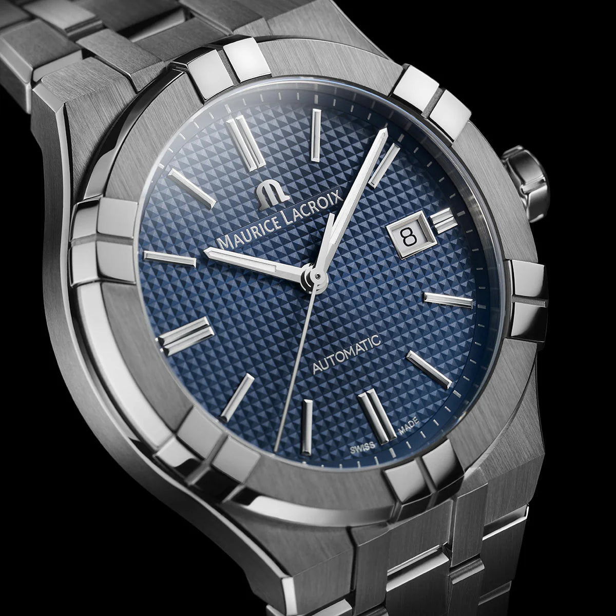 Maurice Lacroix AIKON Automatic Date 42mm Automatico Swiss Made Blu – AI6008-SS002-430-1