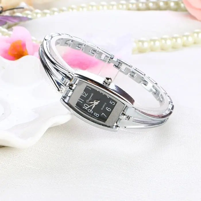 I più nuovi braccialetti per orologi da polso da donna Orologi da donna in acciaio inossidabile di moda Orologio da donna al quarzo Orologi Reloj Mujer
