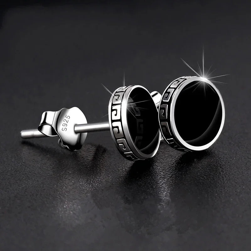 Lihong Orecchini in argento 925 personalizzati Orecchini singoli da uomo Gioielli hip-hop punk di strada
