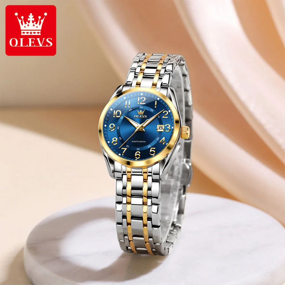 OLEVS 3666 Orologi da Donna Originali al Quarzo Impermeabili Luminosi Regalo per Donna Cronografo con Data Reloj Mujer