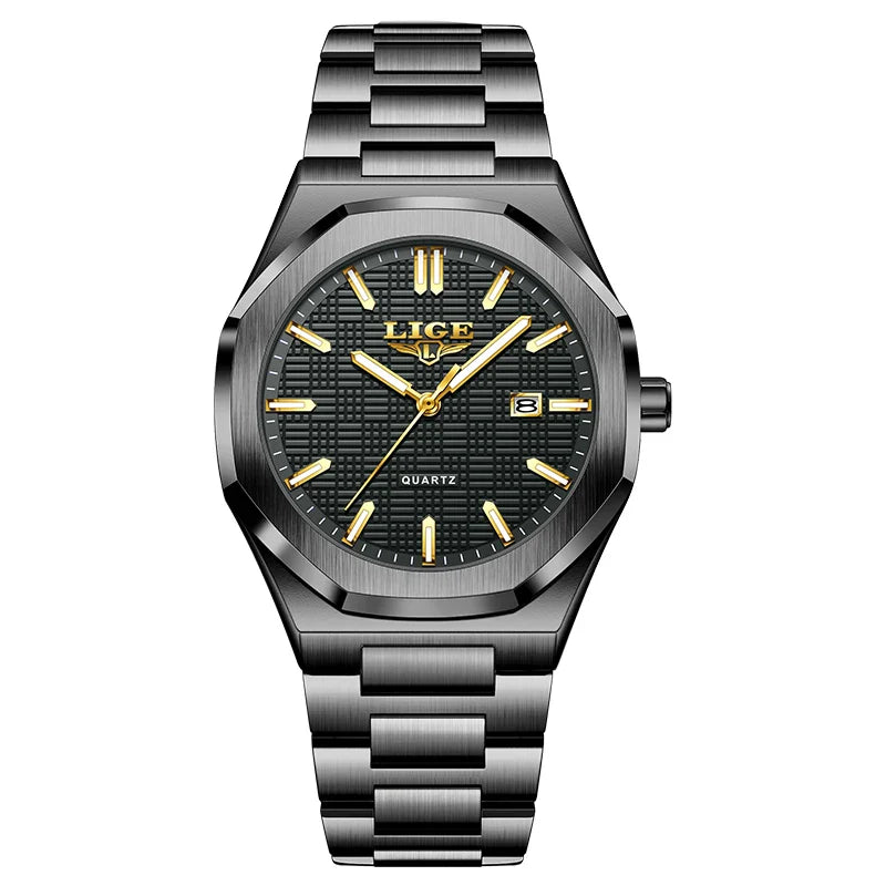 LIGE Orologio da donna elegante e lussuoso, orologio classico alla moda con data automatica, cinturino in acciaio inossidabile, orologi luminosi impermeabili per donna, regalo per signora