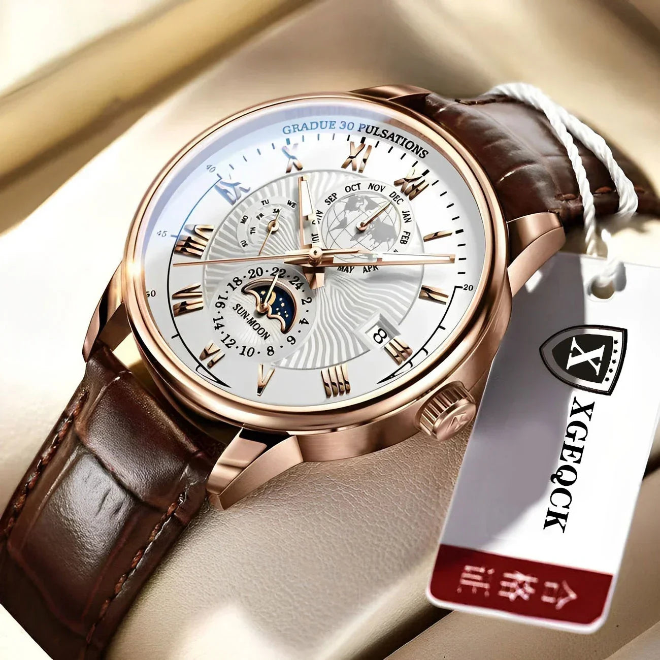 2024 Orologio da uomo alla moda Orologio da polso da uomo sportivo di lusso alla moda Orologio da uomo al quarzo con data in pelle luminosa impermeabile Orologio da uomo
