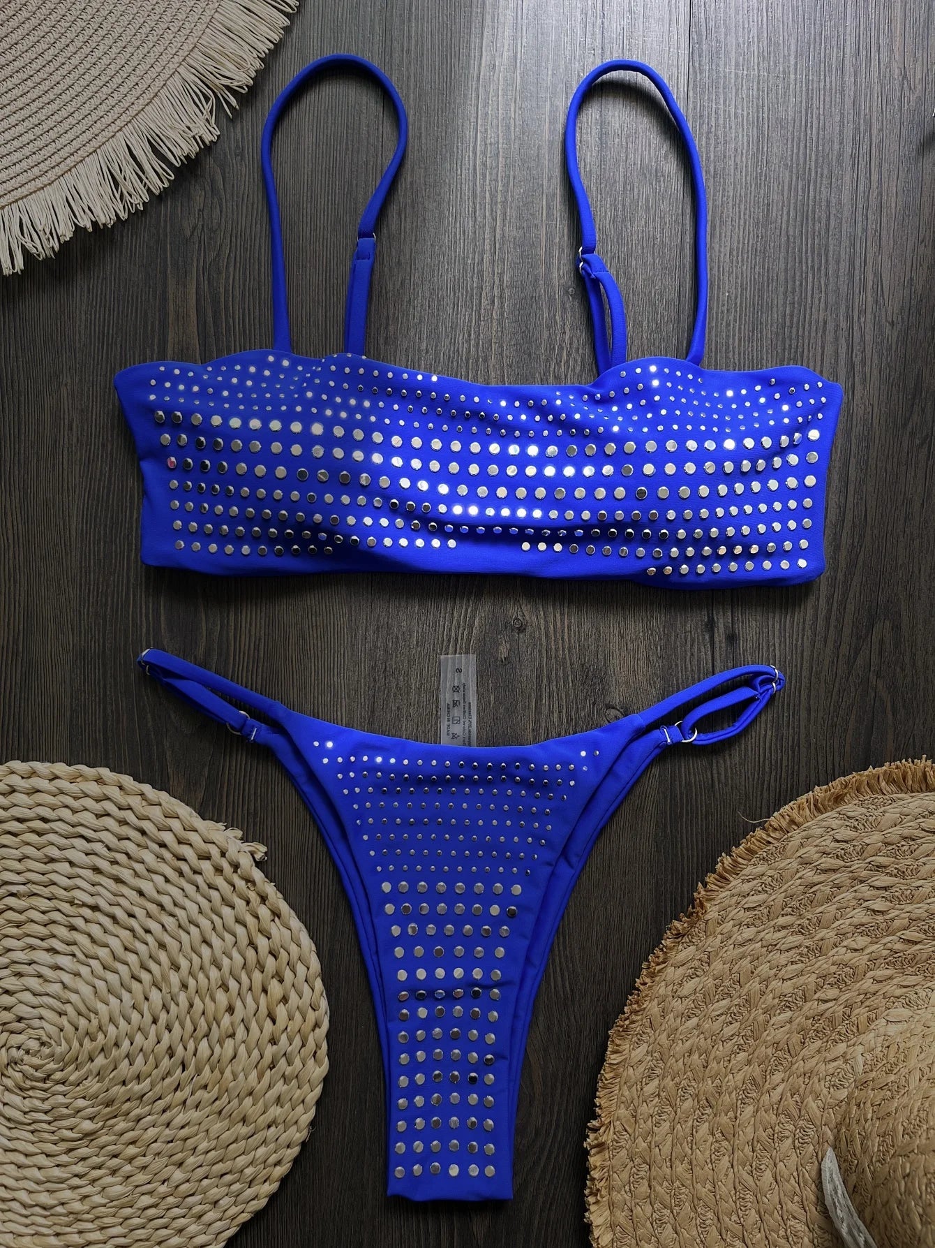 2025 Diamante Bikini Donne Sexy Costume Da Bagno A Fascia Biquini Push Up Costumi Da Bagno Femminile Lucido Costumi da Bagno Floreale Tuta Beachwear