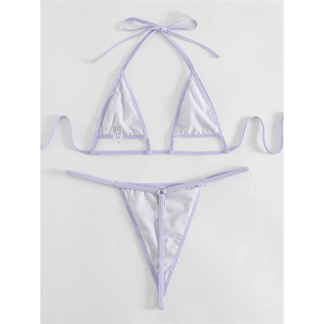 Nuovo rugoso estremo Mini Micro perizoma Bikini donna costumi da bagno femminile costume da bagno due pezzi Bikini bagnante costume da bagno Swim K4827