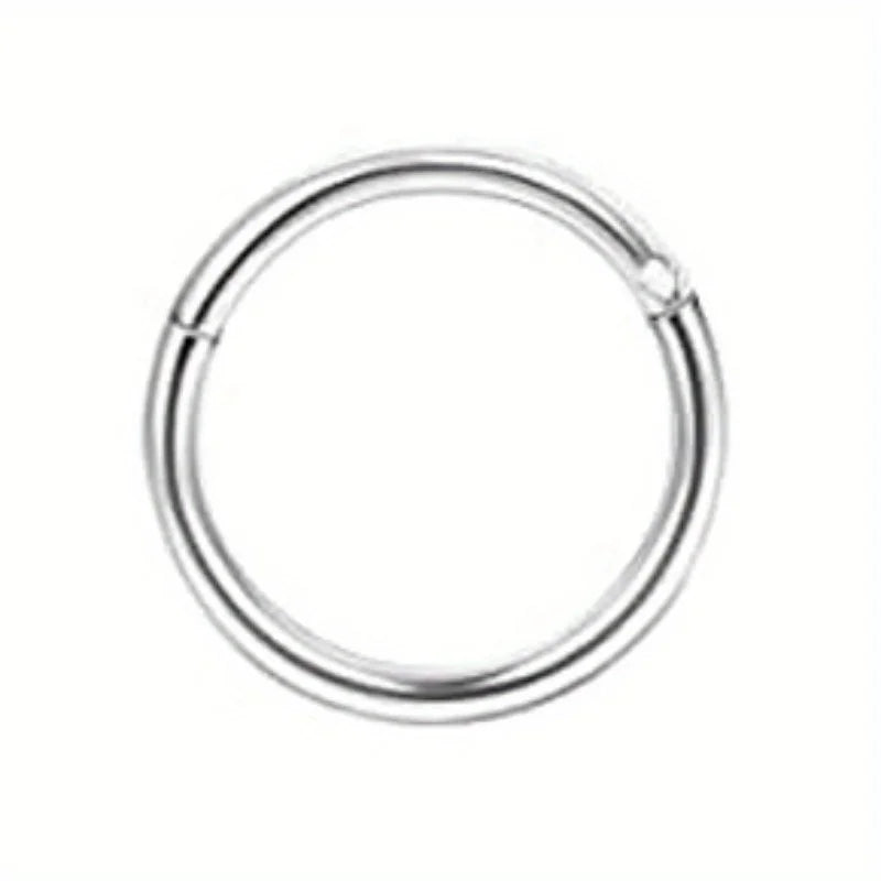 Drperfect 1pc orecchini chirurgici in acciaio inossidabile per donna uomo orecchini con retro piatto orecchini con cartilagine orecchini a cerchio con Piercing