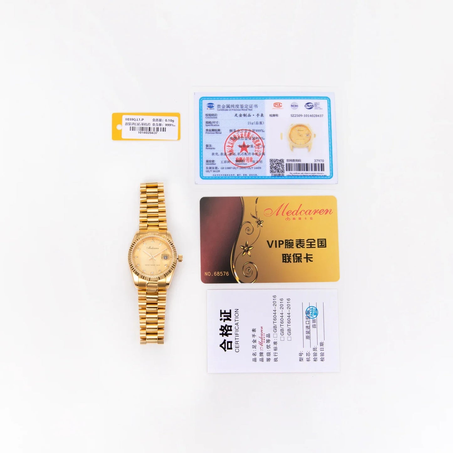 Orologio al Quarzo da Donna alla Moda 30mm, Cronografo in Oro 24K con Doppio Calendario, Cinturino in Acciaio Inossidabile, Impermeabile, Regalo per Moglie