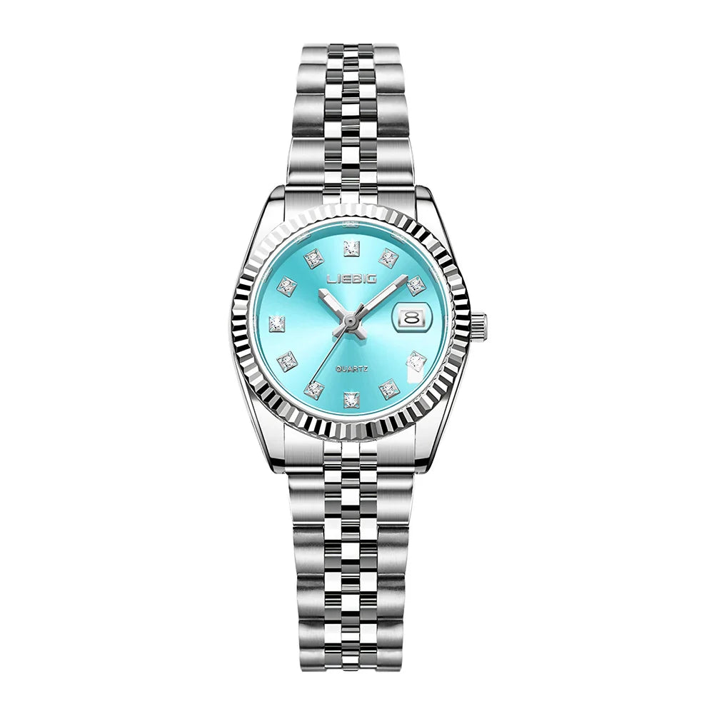 LIEBIG orologi da polso al quarzo eleganti di lusso delle migliori marche orologi automatici di moda per le donne orologio con cinturino in acciaio inossidabile Reloj Mujer