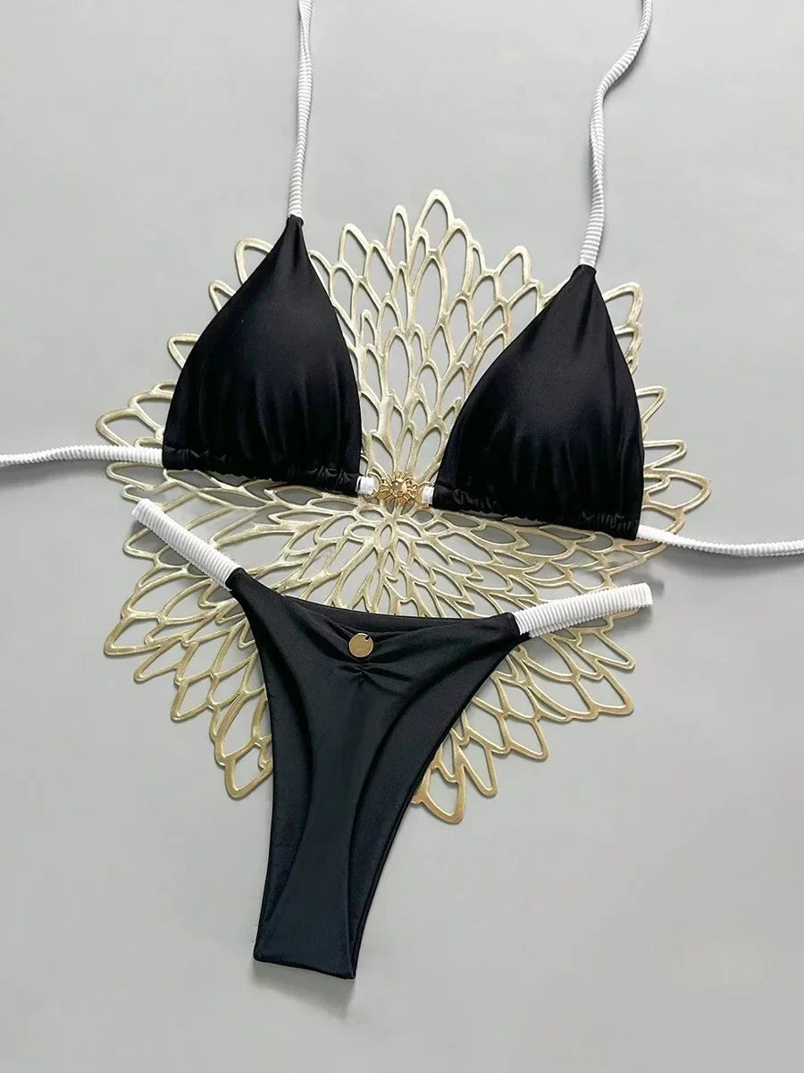 Micro Bikini 2026 Push Up Costumi da bagno donna Costumi da bagno sexy Bikini brasiliano Perizoma Biquini Costume da bagno solido Costumi da bagno estivi
