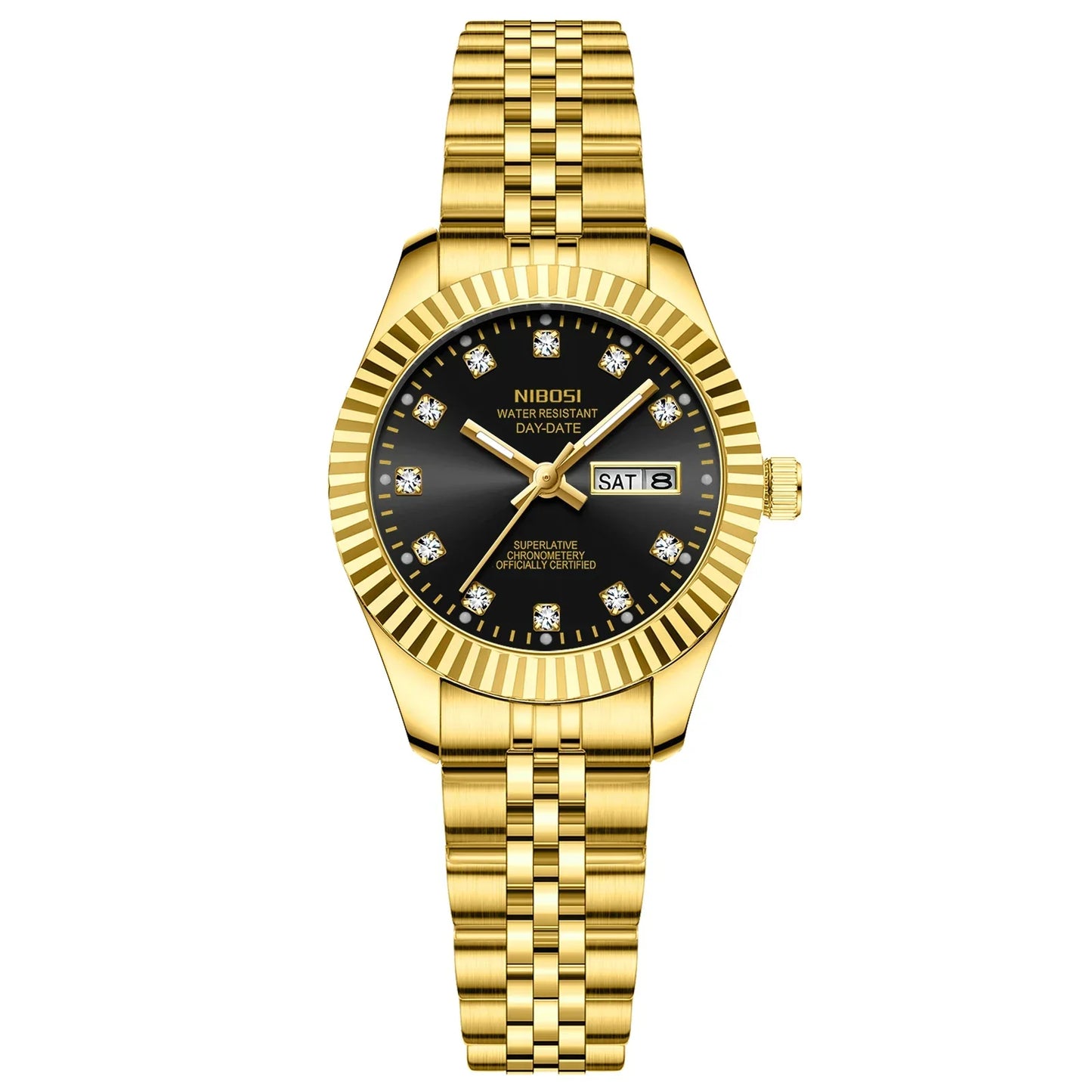 NIBOSI Orologi da donna con diamanti Orologio da donna casual di moda di lusso delle migliori marche Orologio da donna con data settimanale automatica impermeabile Reloj