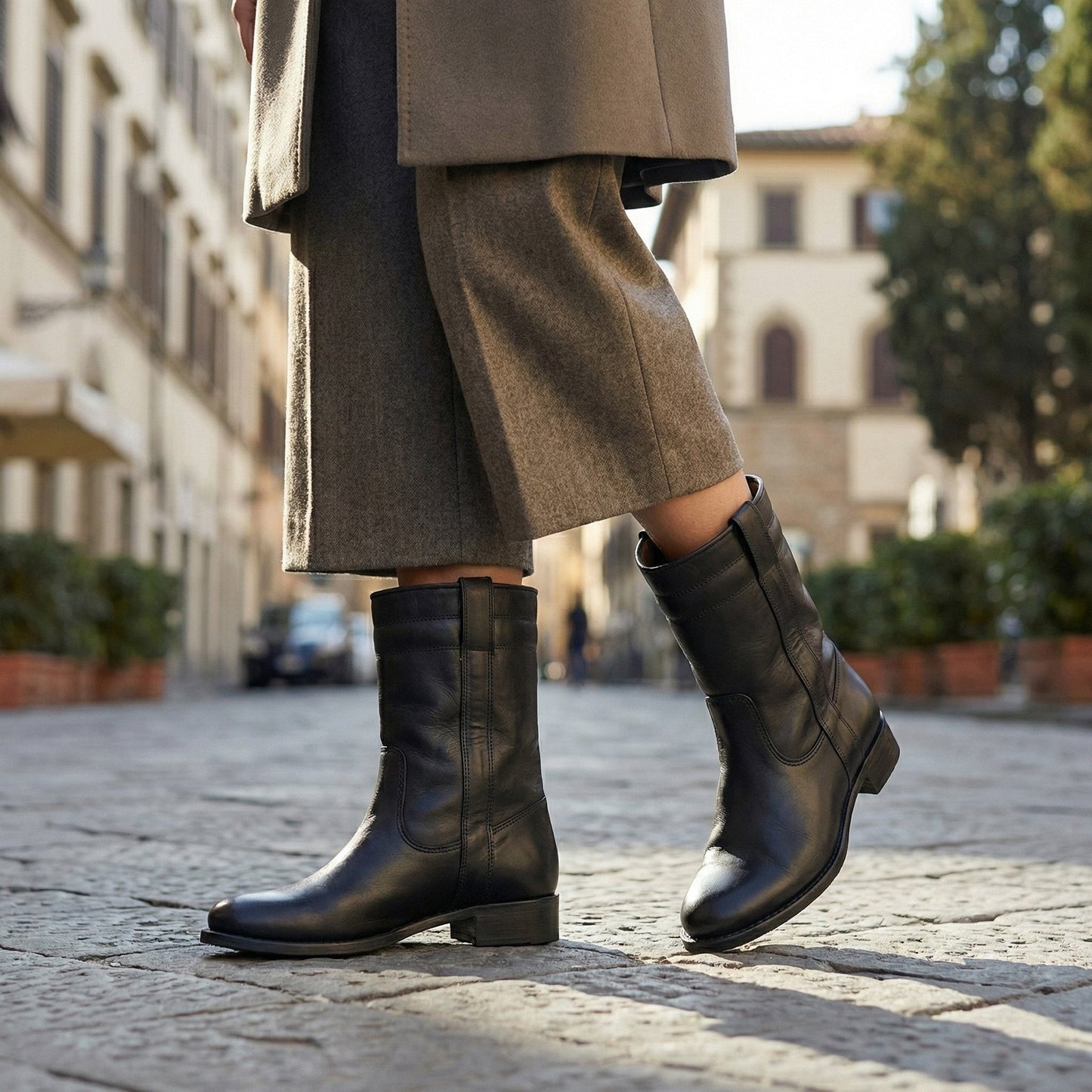 Stivaletto DESERT in Vera Pelle Nero
