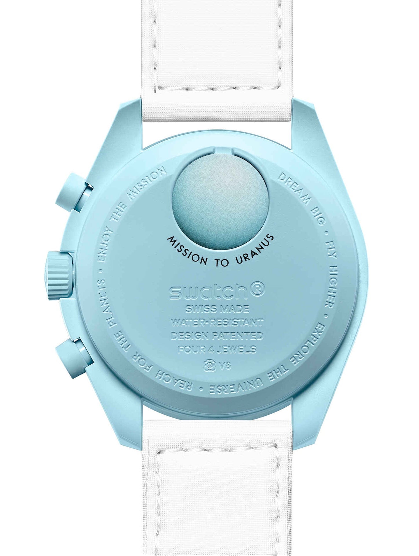 Swatch x Omega MoonSwatch Mission to Uranus SO33L100 – Cronografo quarzo Bioceramic 42mm azzurro/bianco