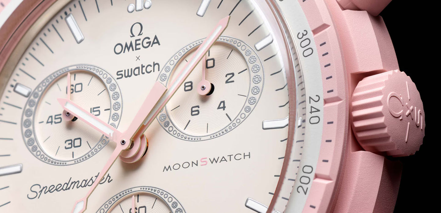 Swatch x Omega MoonSwatch Mission to Venus – Movimento Quarzo, Rosa Pastello, 42mm – Cod. SO33P100