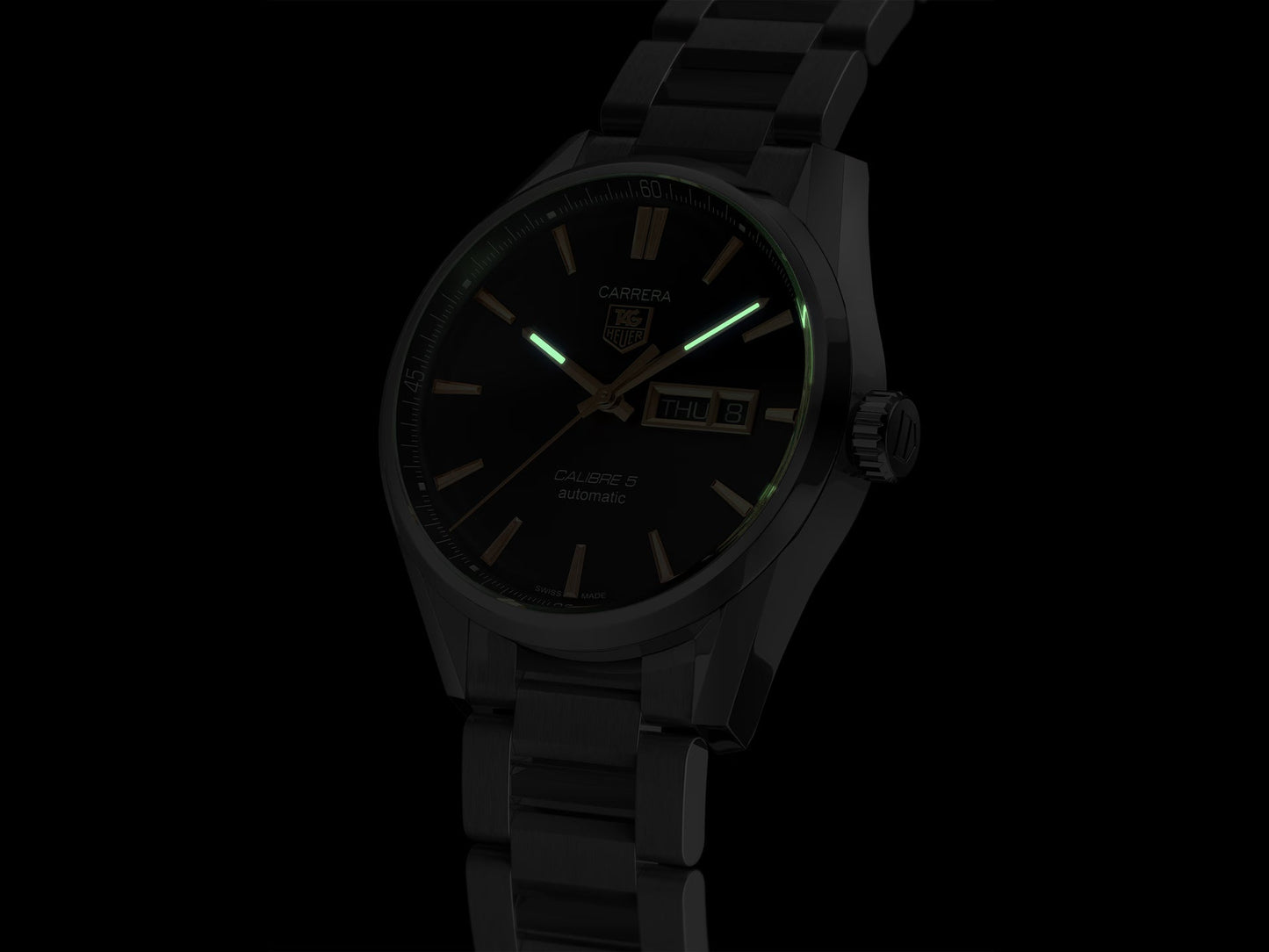TAG Heuer Carrera – Automatico Swiss Made, Nero/Oro Rosa, 41mm – WAR201C.BA0723