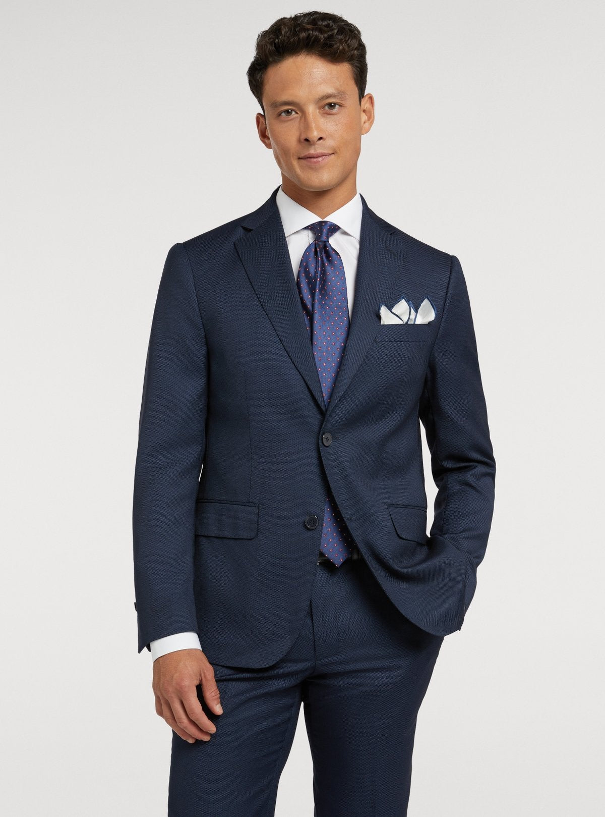 Abito classico blu occhio di pernice