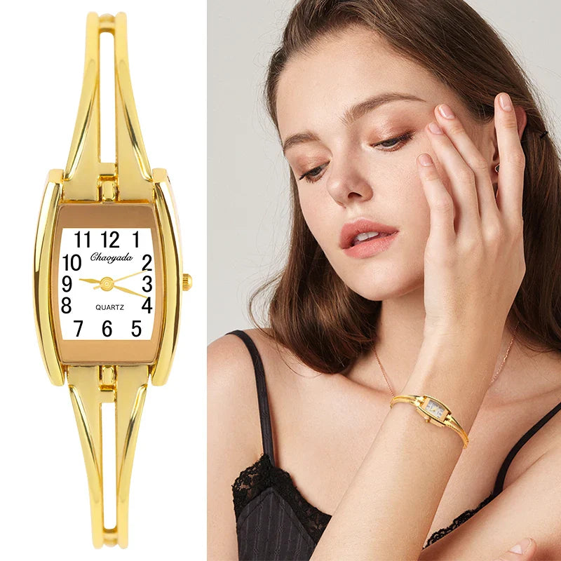 I più nuovi braccialetti per orologi da polso da donna Orologi da donna in acciaio inossidabile di moda Orologio da donna al quarzo Orologi Reloj Mujer