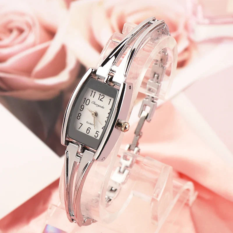 I più nuovi braccialetti per orologi da polso da donna Orologi da donna in acciaio inossidabile di moda Orologio da donna al quarzo Orologi Reloj Mujer