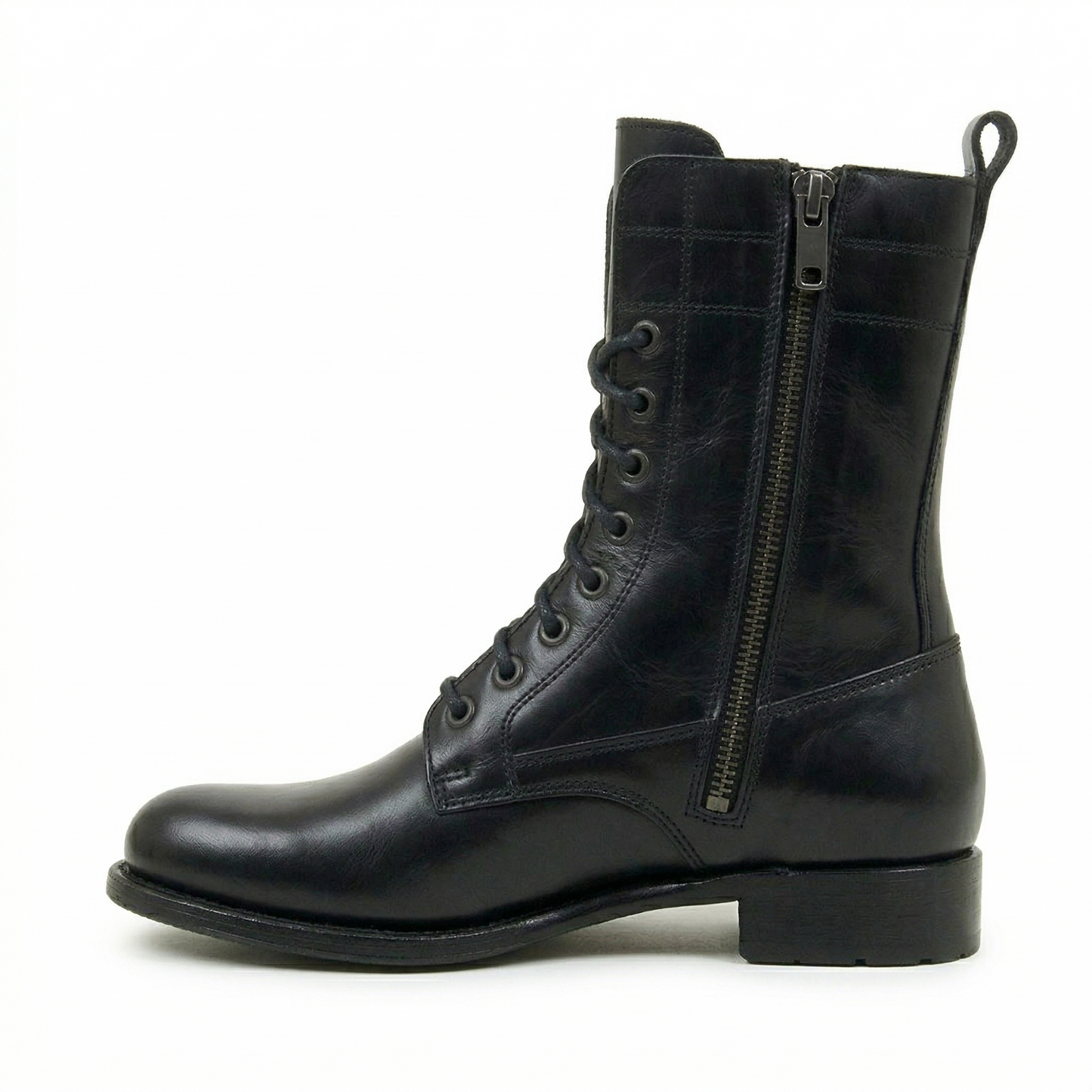 Anfibio EAGLE Stringato Artigianale in Vera pelle nero