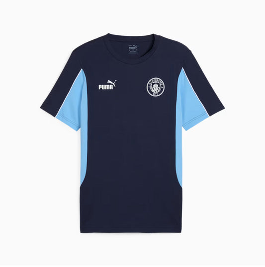 Puma Tee Maglietta MCFC FtblARCHIVE Manchester City Blu Bianca e  Azzurra 2024/2025