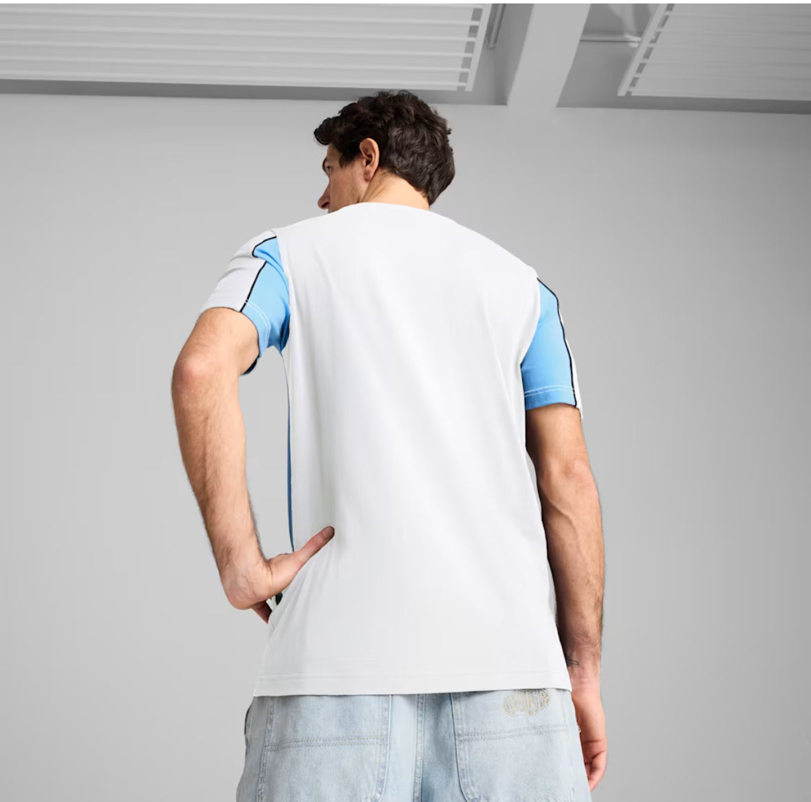 Puma Tee Maglietta MCFC FtblARCHIVE Manchester City Bianca Azzurra 2024/2025