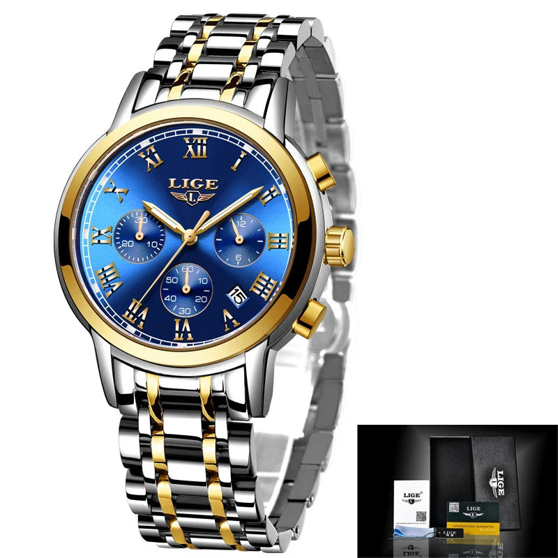 LIGE 2024 nuove donne di moda orologi da donna top brand di lusso creativo bracciale da donna in acciaio orologi orologio impermeabile al quarzo femminile