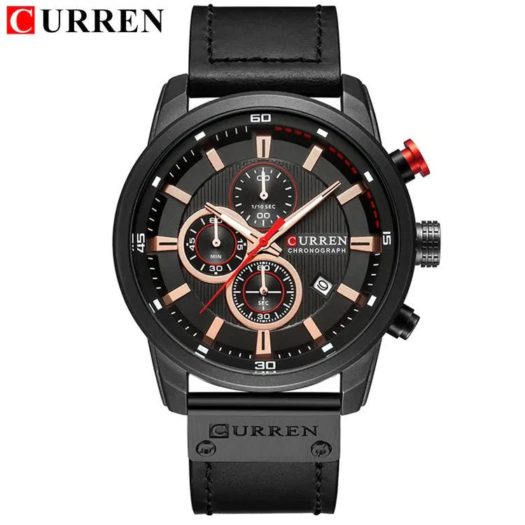 CURREN orologio da uomo in pelle orologi sportivi da uomo esercito militare orologio da polso al quarzo cronografo orologio maschile Relogio Masculino