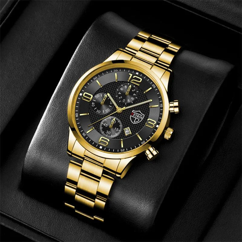 Orologi da uomo alla moda Orologio da polso al quarzo di lusso Calendario da uomo Business Casual Orologio in pelle Orologio luminoso