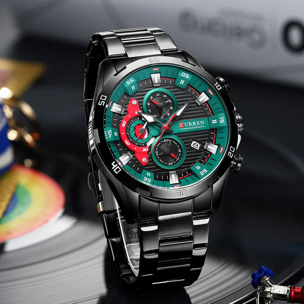 CURREN orologio da uomo orologi da uomo al quarzo sportivi di lusso delle migliori marche orologio da polso cronografo impermeabile in acciaio pieno da uomo Relogio Masculino