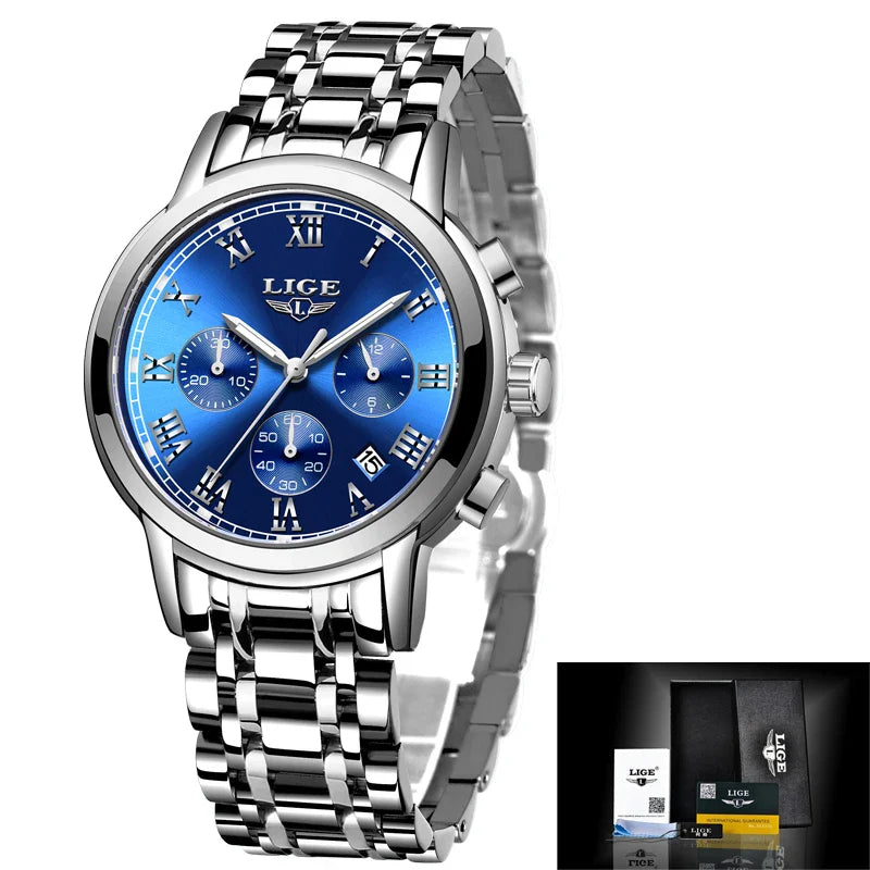 LIGE 2024 nuove donne di moda orologi da donna top brand di lusso creativo bracciale da donna in acciaio orologi orologio impermeabile al quarzo femminile