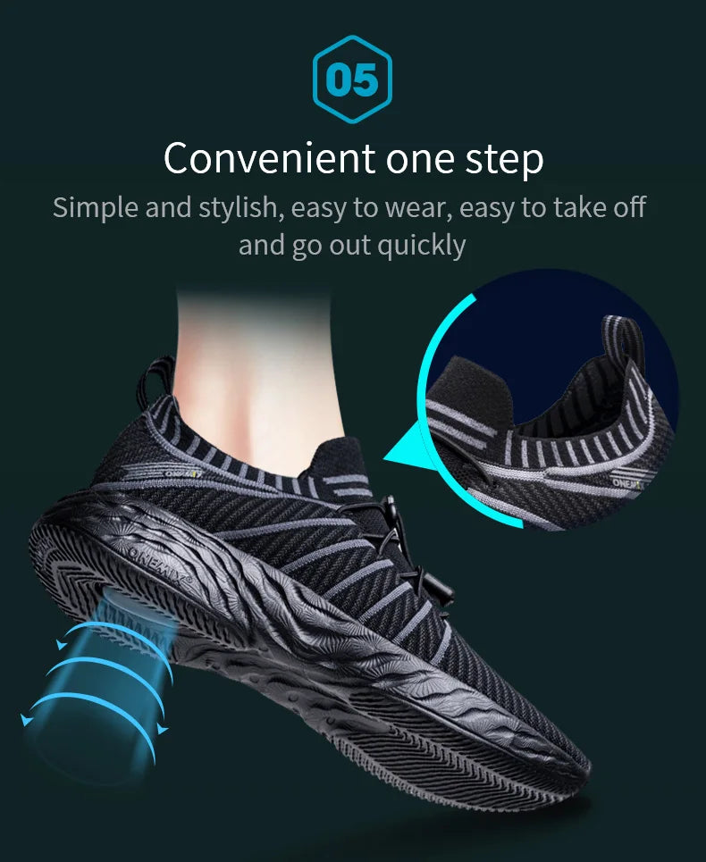 ONEMIX Scarpe da corsa impermeabili per uomo Scarpe da ginnastica da allenamento leggere e traspiranti da donna Scarpe sportive slip-on da trekking all'aperto