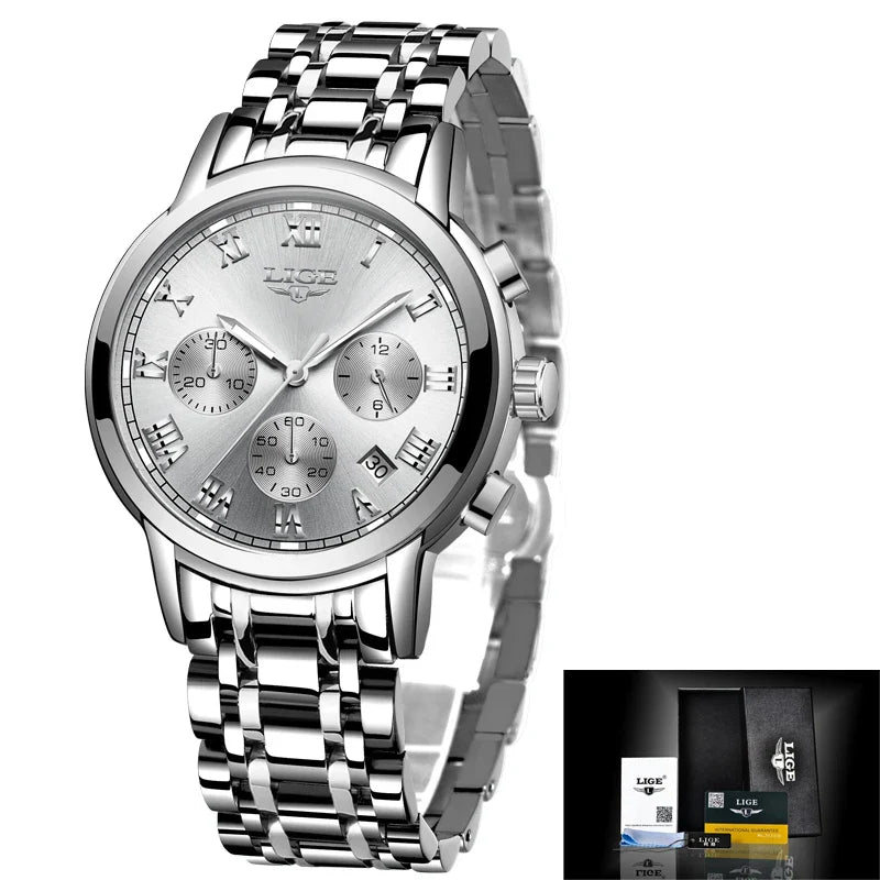 LIGE 2024 nuove donne di moda orologi da donna top brand di lusso creativo bracciale da donna in acciaio orologi orologio impermeabile al quarzo femminile