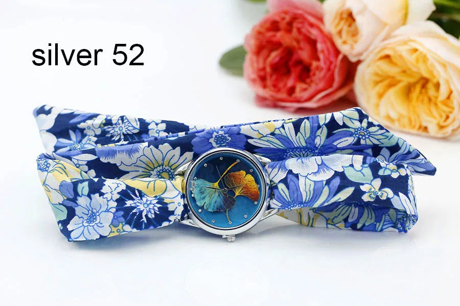 Shsby Nuovo orologio da polso in stoffa da donna Orologio da donna alla moda Orologio al quarzo argento di alta qualità Orologio da ragazza dolce Orologio in tessuto
