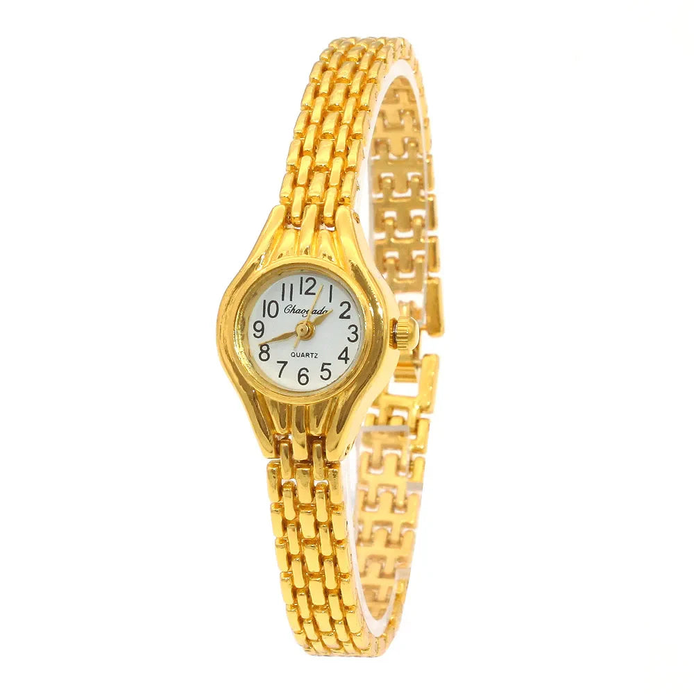 Orologio da polso da donna carino Mujer Relojes dorati Orologio al quarzo con quadrante piccolo Orologio da polso popolare Ora orologi eleganti da donna femminili