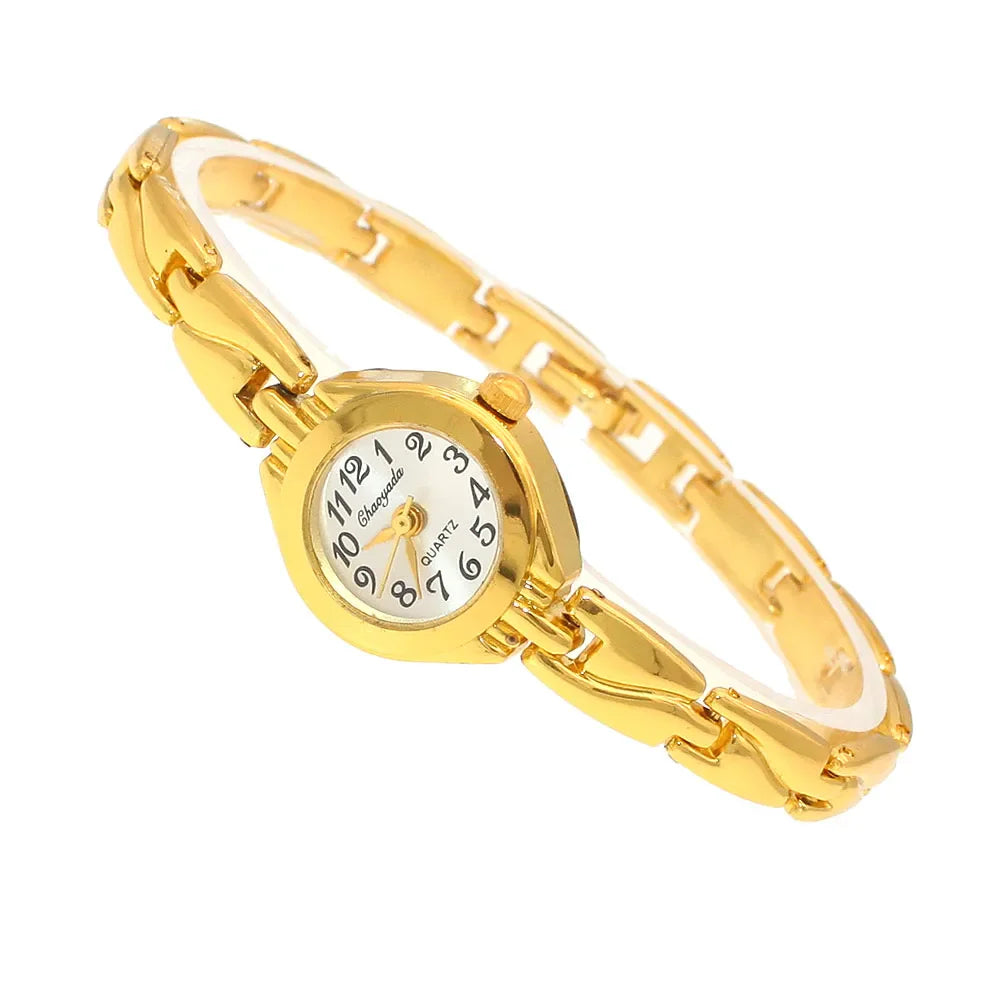 Orologio da polso da donna carino Mujer Relojes dorati Orologio al quarzo con quadrante piccolo Orologio da polso popolare Ora orologi eleganti da donna femminili