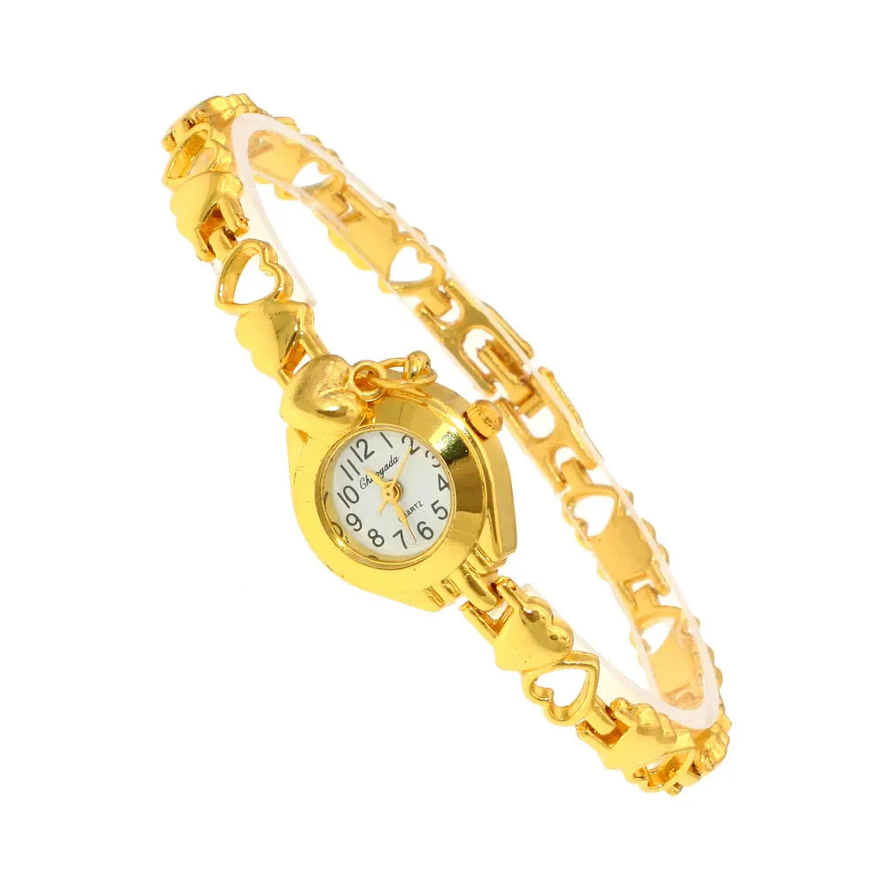 Orologio da polso da donna carino Mujer Relojes dorati Orologio al quarzo con quadrante piccolo Orologio da polso popolare Ora orologi eleganti da donna femminili