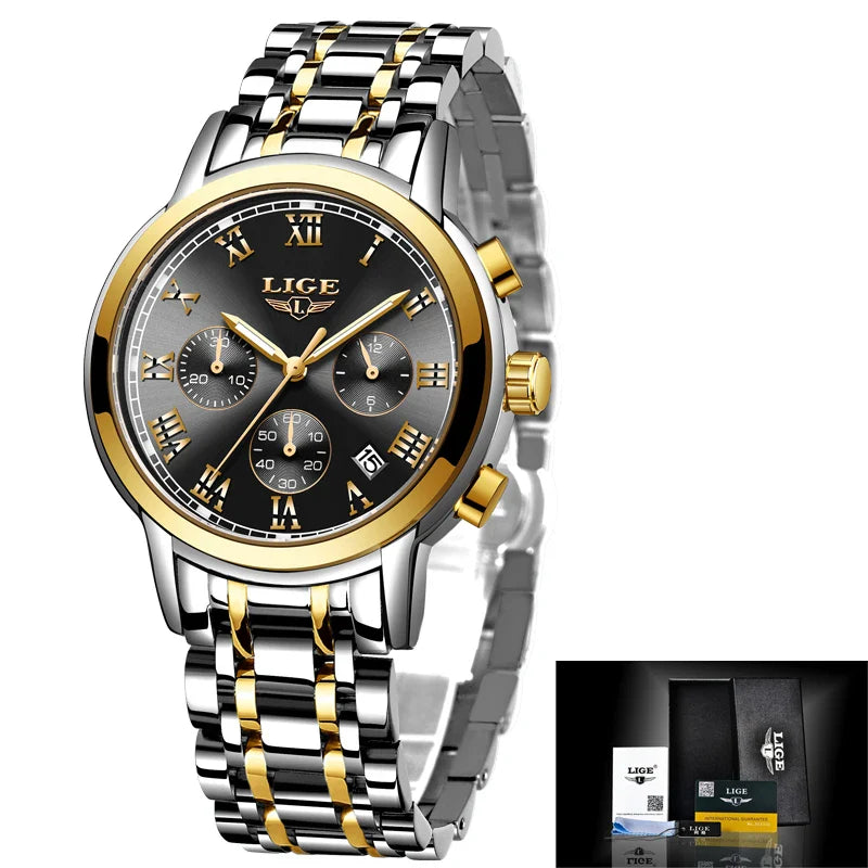 LIGE 2024 nuove donne di moda orologi da donna top brand di lusso creativo bracciale da donna in acciaio orologi orologio impermeabile al quarzo femminile