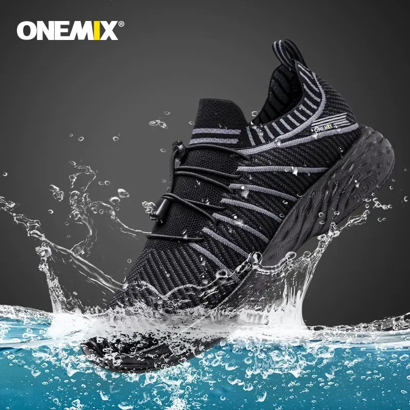 ONEMIX Scarpe da corsa impermeabili per uomo Scarpe da ginnastica da allenamento leggere e traspiranti da donna Scarpe sportive slip-on da trekking all'aperto