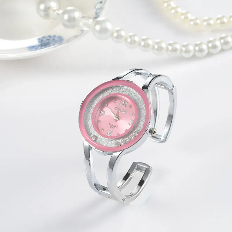 Orologi da donna Bracciale Relogio Feminino Orologio da polso al quarzo moda Orologio da polso da donna in acciaio inossidabile con cristallo Bayan Kol Sat