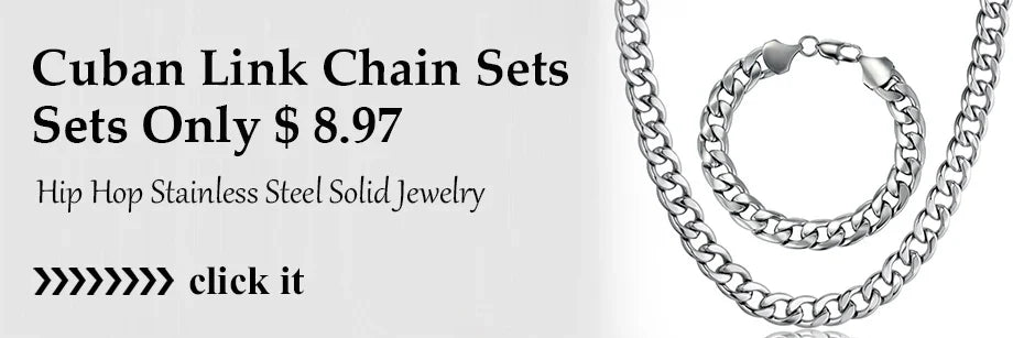 Set di gioielli da uomo Color oro acciaio inossidabile Miami Curb Cuban Link Chain bracciale collana Set Punk Hip Hop gioielli regalo maschile