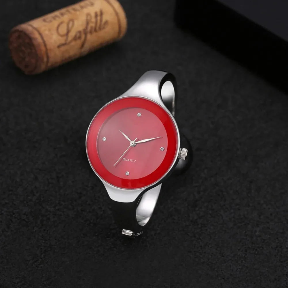 Orologio da donna con cinturino in cristallo di lusso Orologi da donna semplici alla moda Orologio da donna in acciaio inossidabile Orologio reloj mujer