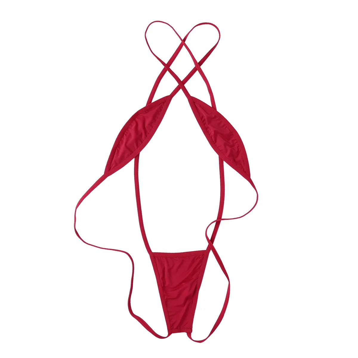 Mini micro bikini Tanga costume da bagno donna bikini set lingerie con spalline incrociate costumi da bagno senza schienale da donna