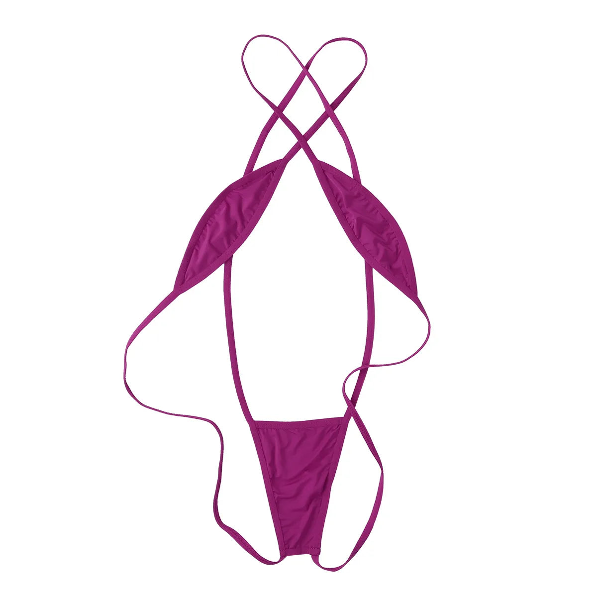 Mini micro bikini Tanga costume da bagno donna bikini set lingerie con spalline incrociate costumi da bagno senza schienale da donna