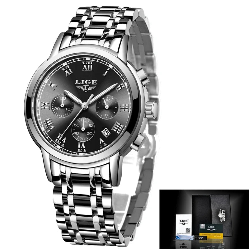 LIGE 2024 nuove donne di moda orologi da donna top brand di lusso creativo bracciale da donna in acciaio orologi orologio impermeabile al quarzo femminile