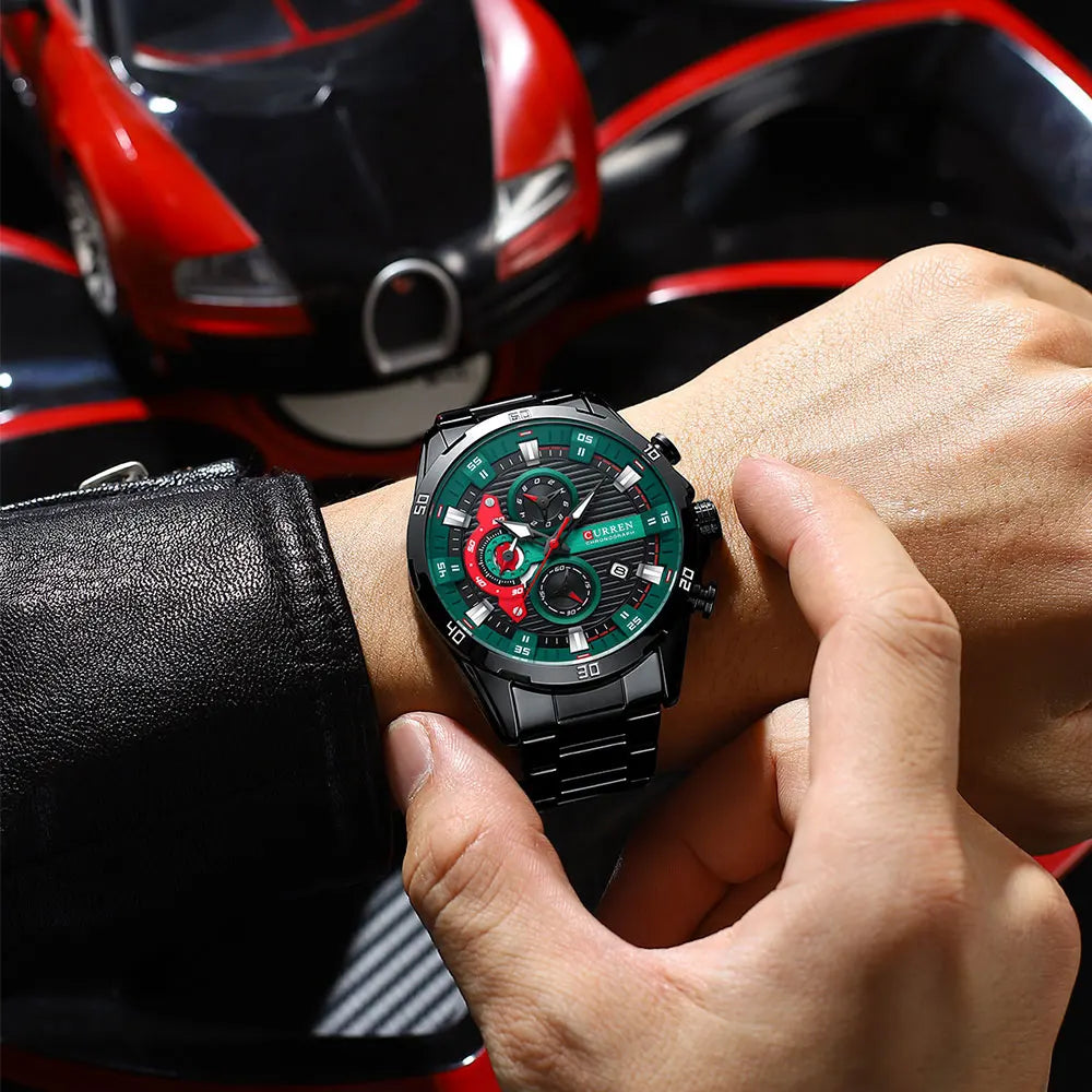 CURREN orologio da uomo orologi da uomo al quarzo sportivi di lusso delle migliori marche orologio da polso cronografo impermeabile in acciaio pieno da uomo Relogio Masculino