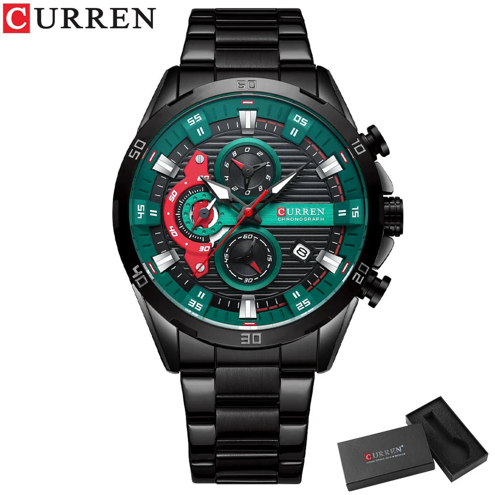 CURREN orologio da uomo orologi da uomo al quarzo sportivi di lusso delle migliori marche orologio da polso cronografo impermeabile in acciaio pieno da uomo Relogio Masculino