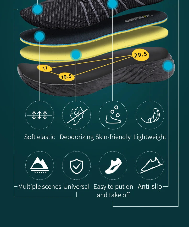 ONEMIX Scarpe da corsa impermeabili per uomo Scarpe da ginnastica da allenamento leggere e traspiranti da donna Scarpe sportive slip-on da trekking all'aperto