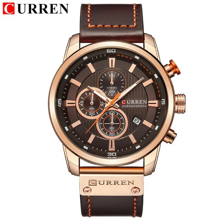 CURREN orologio da uomo in pelle orologi sportivi da uomo esercito militare orologio da polso al quarzo cronografo orologio maschile Relogio Masculino